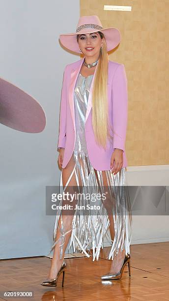 Lady Gaga attends the promotional event for her new album 'Joanne' at the The Ritz-Carlton, Tokyo on November 2, 2016 in Tokyo, Japan.