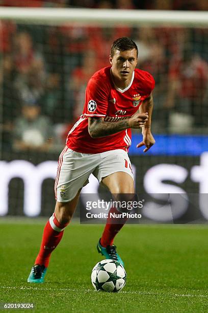 Benfica's defender Victor Nilsson-Lindelof in action during Champions League 2016/17 match between SL Benfica vs Dynamo Kyiv, in Lisbon, on November...