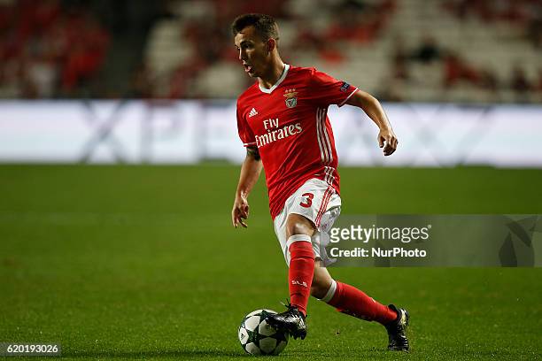 Benfica's defender Alejandro Grimaldo in action during Champions League 2016/17 match between SL Benfica vs Dynamo Kyiv, in Lisbon, on November 1,...