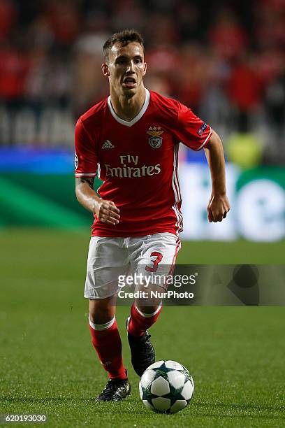 Benfica's defender Alejandro Grimaldo in action during Champions League 2016/17 match between SL Benfica vs Dynamo Kyiv, in Lisbon, on November 1,...