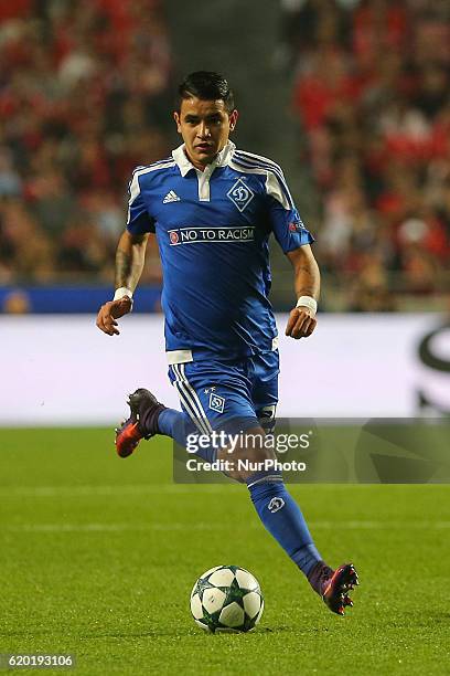 Dynamo Kyivs midfielder Derlis Gonzalez from Paraguai during UEFA Champions League Group B, match between SL Benfica and Dynamo Kyiv, at Luz Stadium...