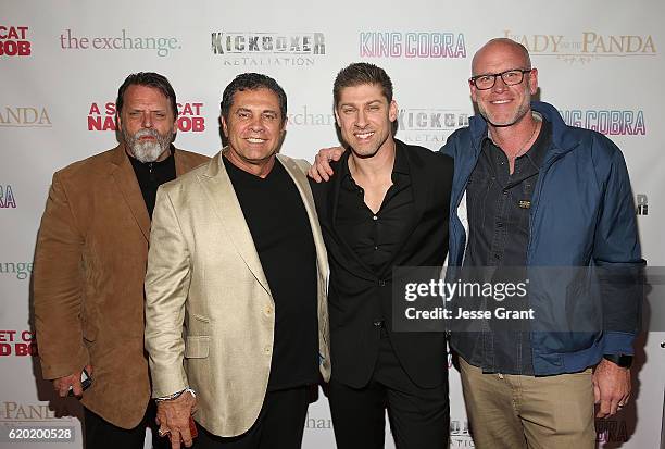 Rob Hickman, Dimitri Logothetis, Alain Moussi and Jay Strommen attend AFM'16 The Exchange's 5 Year Anniversary Celebration on November 1, 2016 in...