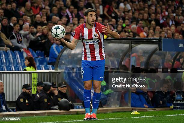 Sime Vrsalijko of Atletico Madrid in action during the UEFA Champions League Group D match between Club Atletico de Madrid and FC Rostov at Vincente...