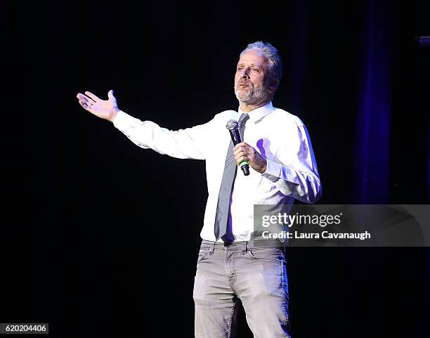 Jon Stewart attends 10th Annual Stand Up For Heroes - Show at The Theater at Madison Square Garden on November 1, 2016 in New York City.