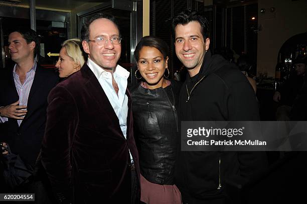 Andrew Saffir, Simone Bent and Troy Garity attend THE CINEMA SOCIETY & MICHAEL KORS host the after party for "IRON MAN" at The Odeon on April 28,...
