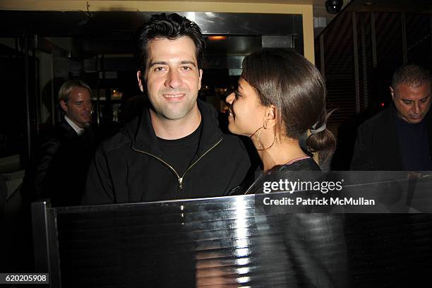 Troy Garity and Simone Bent attend THE CINEMA SOCIETY & MICHAEL KORS host the after party for "IRON MAN" at The Odeon on April 28, 2008 in New York...