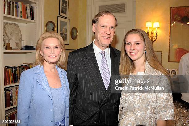 Susan Nagel, Jon Nagel and Hadley Nagel attend TINA BROWN, VICKY WARD and LA MER host party honoring SUSAN NAGEL'S new book "Marie Therese" at Tina...