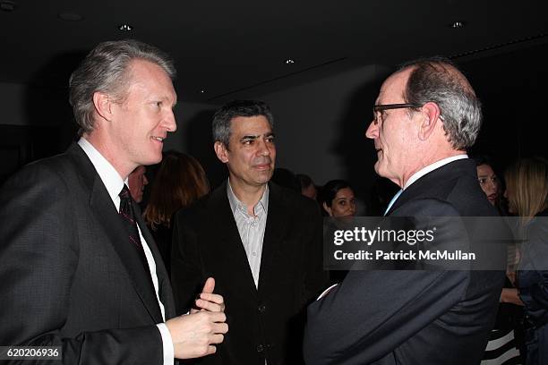 Chris McGurk, Michael London and Richard Jenkins attend The Debut of THE VISITOR at The Museum of Modern Art on April 1, 2008 in New York City.