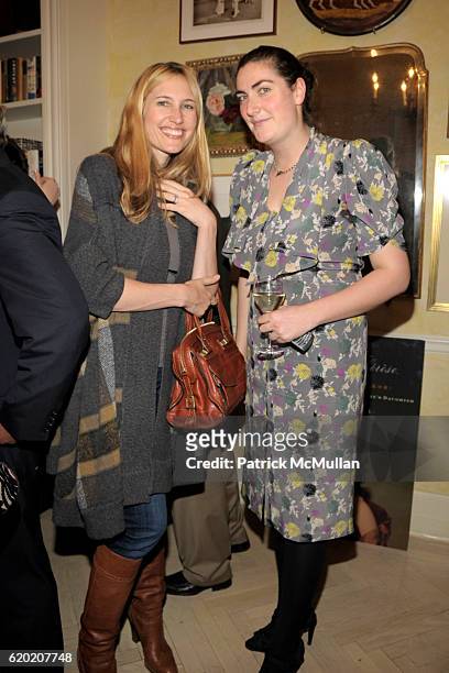 Alison Brokaw and Rebecca Guinness attend TINA BROWN, VICKY WARD and LA MER host a party honoring SUSAN NAGEL'S new book "Marie Therese" at Tina...
