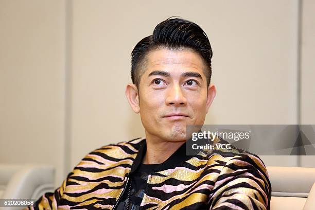 Actor and singer Aaron Kwok attends a press conference of the variety show "We Are Seventeen" on November 1, 2016 in Hangzhou, China.