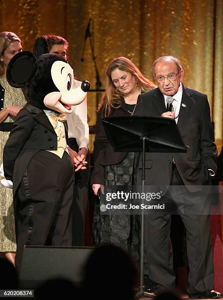 Recipient of Diane Disney Miller Lifetime Achievement Award, Marty Sklar speaks onstage at The Walt Disney Family Museum's 2nd Annual Gala at...