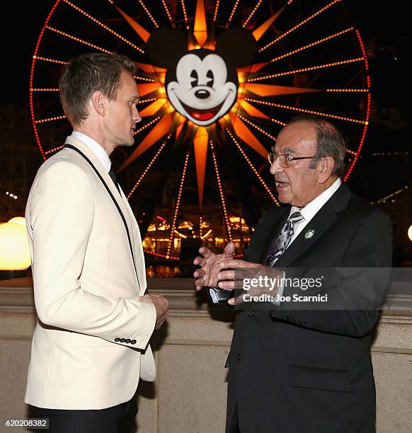 Actor Neil Patrick Harris and Recipient of Diane Disney Miller Lifetime Achievement Award, Marty Sklar attend The Walt Disney Family Museum's 2nd...