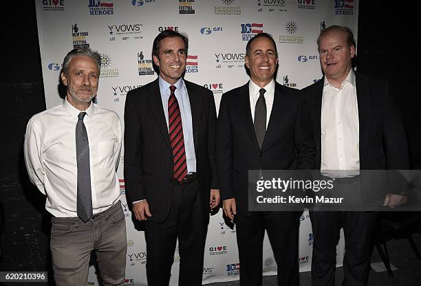 Jon Stewart, Bob Woodruff, Jerry Seinfeld, Jim Gaffigan attend as The New York Comedy Festival and The Bob Woodruff Foundation present the 10th...