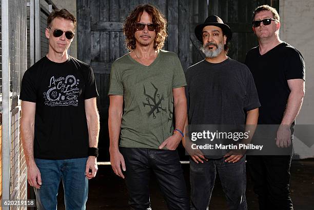 Soundgarden pose for portraits at the Soundwave Festival at Melbourne showgrounds on Sunday the 22nd of February 2015 in Melbourne, Australia. L-R...