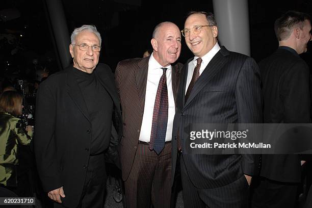 Frank Gehry, Arnold Lehman and Bruce Ratner attend THE BROOKLYN MUSEUM & LOUIS VUITTON honor Artist TAKASHI MURAKAMI at The 2008 Brooklyn Ball...