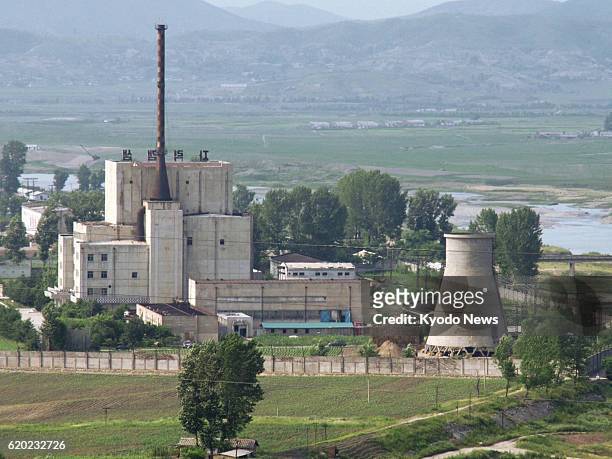 Yongbyon, North Korea - File photo shows North Korea's key Yongbyon nuclear complex before its cooling tower was demolished on June 27, 2008. North...
