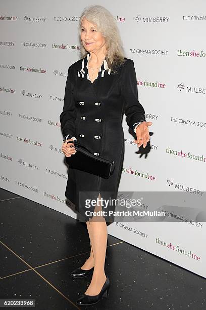 Lynn Cohen attends THE CINEMA SOCIETY & MULBERRY host a screening of "THEN SHE FOUND ME" at AMC Lincoln Square Theater on April 21, 2008 in New York...