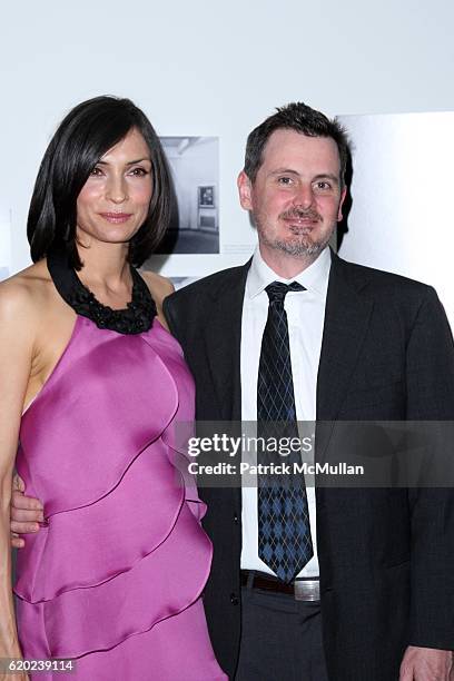 Famke Janssen and Chris Eigeman attend The New York City Premiere of, TURN THE RIVER at MoMA on April 20, 2008 in New York City.