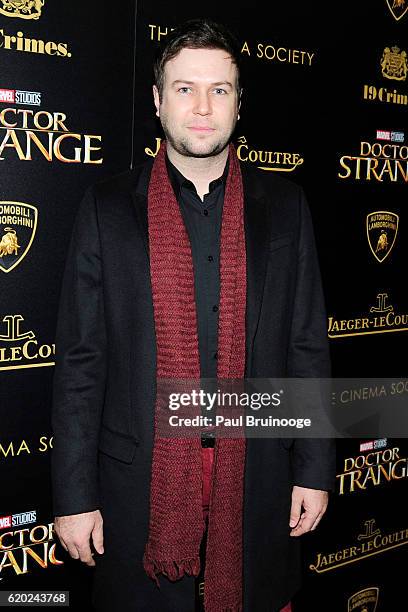 Taran Killam attends the Lamborghini with The Cinema Society, Jaeger-LeCoultre & 19 Crimes Wines Host a Screening of Marvel Studios' "Doctor Strange"...