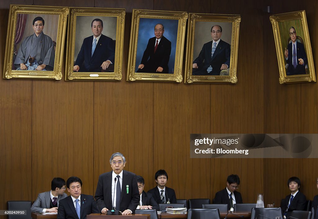 Bank of Japan Governor Haruhiko Kuroda Speaks At Parliament