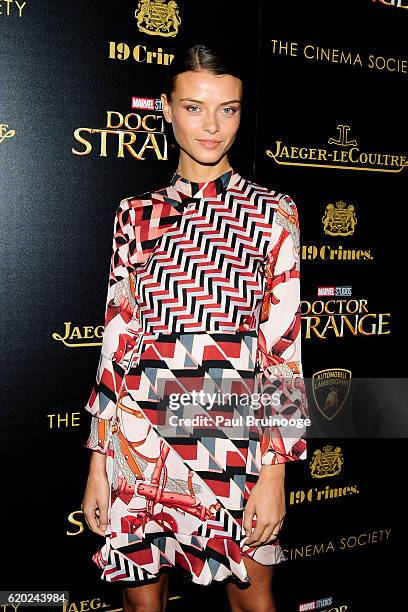 Lais Oliveira attends the Lamborghini with The Cinema Society, Jaeger-LeCoultre & 19 Crimes Wines Host a Screening of Marvel Studios' "Doctor...