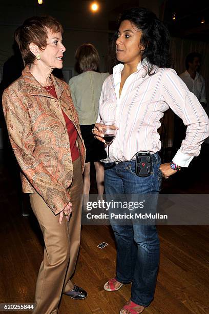 Catherine Wyler and Rita Wolf attend LESLEY STAHL and AARON LATHAM Celebrate the Launch of LITTLE BARREL at 267 Fifth Ave. On November 7, 2008 in New...