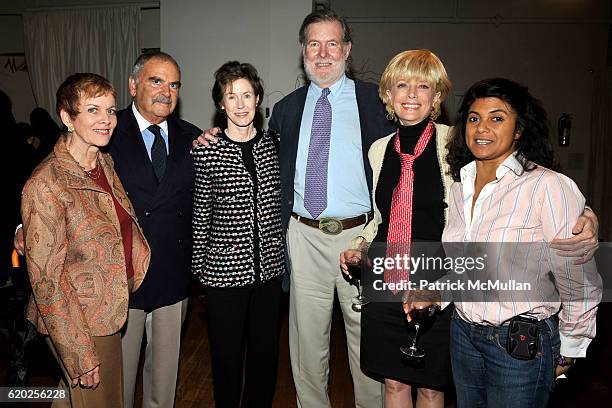 Catherine Wyler, Richard Rymland, Kimber Woods, Aaron Latham, Lesley Stahl and Rita Wolf attend LESLEY STAHL and AARON LATHAM Celebrate the Launch of...