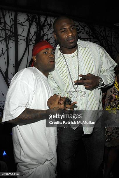 Mike Jones and Chansi Stuckey attend ESPN The Magazine Pre-Draft Party! at Touch on April 25, 2008 in New York City.