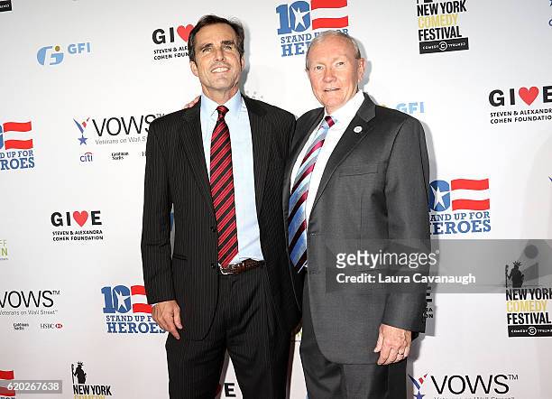 Bob Woodruff and General Martin Dempsey attend 10th Annual Stand Up For Heroes - Arrivals at The Theater at Madison Square Garden on November 1, 2016...
