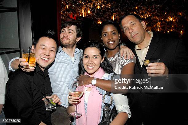 Doug Cheung, Demetrius Econopoli, Stephanie Lauren, Juliana Mosso and Frank Ragusa attend Everyday Health Agency Party at Gramercy Park Hotel on...