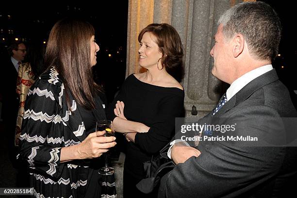 Anjelica Huston, Sigourney Weaver and Jim Simpson attend VANITY FAIR & Tribeca Film Festival Party hosted by GRAYDON CARTER, ROBERT DE NIRO and...