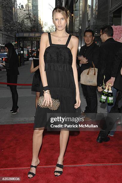Hana Soukupova attends CHRISTIAN LACROIX New York Boutique Opening at Christian Lacroix Boutique on April 10, 2008 in New York City.