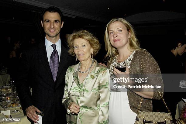 David Hille, Suzanne Hoyt and Marcella Hille attend ADAM GOPNIK Dinner at Daniel on May 7, 2008 in New York City.