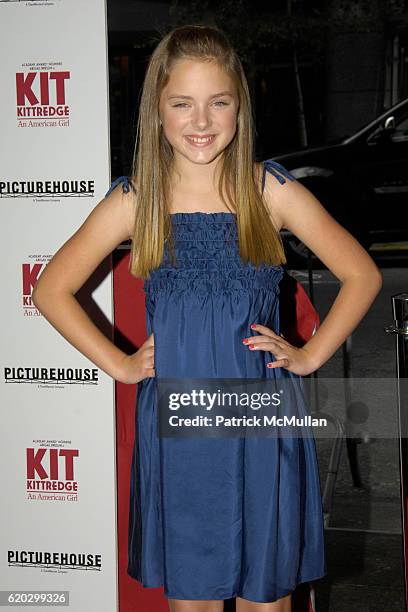Madison Davenport attends Premiere of PICTUREHOUSE's KIT KITTREDGE: AN AMERICAN GIRL at The Ziegfeld Theater on June 19, 2008 in New York City.