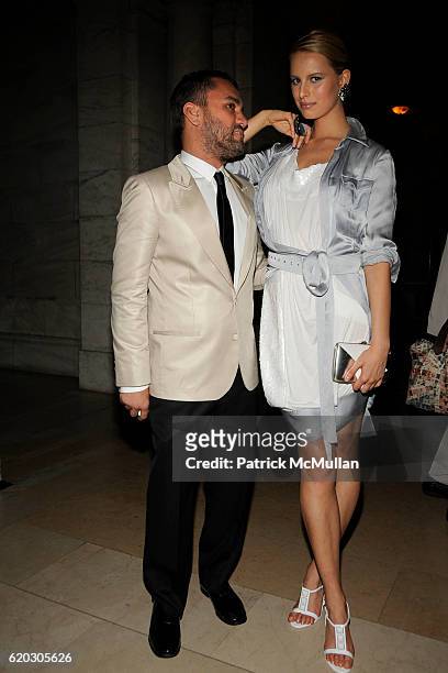 Edmundo Castillo and Karolina Kurkova attend 2008 Council of Fashion Designers of America Awards Presented by SWAROVSKI at New York Public Library on...