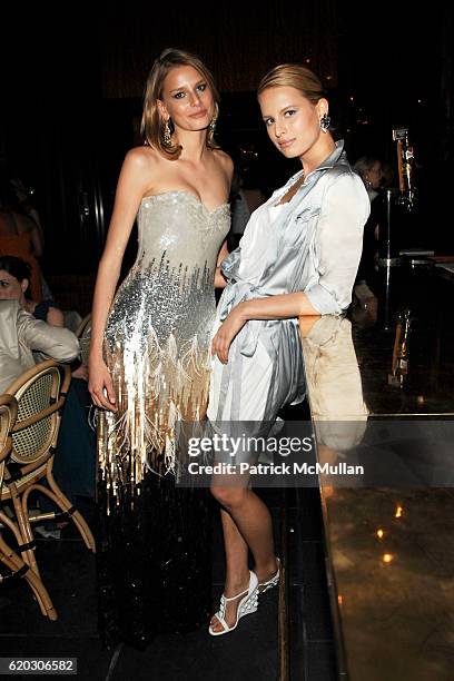 Hana Soukupova and Anna Kurkova attend 2008 Council of Fashion Designers of America Awards Presented by SWAROVSKI - Dinner at New York Public Library...