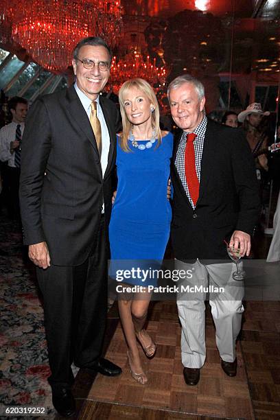 Jim Finkelstein, Pamela Gross and John Barrett attend John Barrett Becomes American Citizen at Tavern On The Green on June 17, 2008 in New York City.