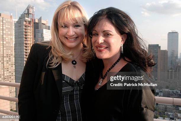 Ceslie Armstrong and Adrienne Landau attend ADRIENNE LANDAU'S 2008 Home Accessories Collection at 350 W 50th St Penthouse on June 25, 2008 in New...