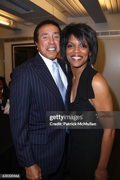 Smokey Robinson and Nnenna Freelon attend APOLLO THEATRE'S 4th ANNUAL HALL of FAME INDUCTION CEREMONY and GALA at Apollo Theatre on June 2, 2008 in...