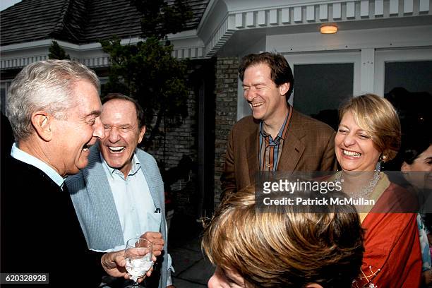 Mort Zuckerman, Bert Wells and Laura Walker attend WNYC Radio Trustee Jerry Della Femina and Judy Licht Host a Party at their East Hampton Home in...