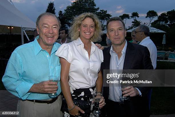 Mickey Palin, Victoria Mericle and Steve Witkoff attend Rosanna Scotto's Birthday at Southampton on June 20, 2008 in Southampton, New York.