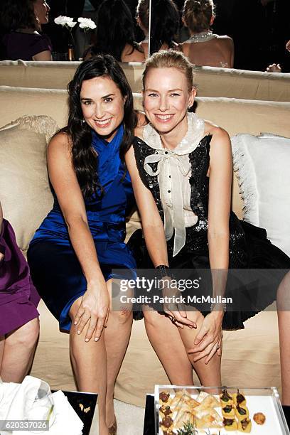 Demi Moore and Naomi Watts attend NAKHEEL and TRUMP INTERNATIONAL Launch Party for TRUMP DUBAI at Park Avenue Plaza on June 23, 2008 in New York City.