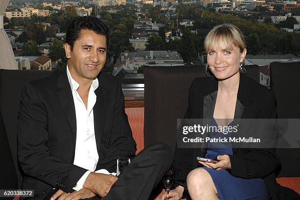 Cliff Curtis and Radha Mitchell attend GUCCI and Joe Zee Host a Private Dinner Honoring Rihanna at Thompson Beverly Hills on June 14, 2008 in Beverly...