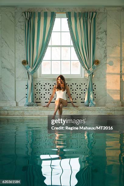 Melania Trump is photographed in the Trump Country House on January 5, 2016 in Westchester County, New York. Makeup by www.nicolebrylskincare.com.