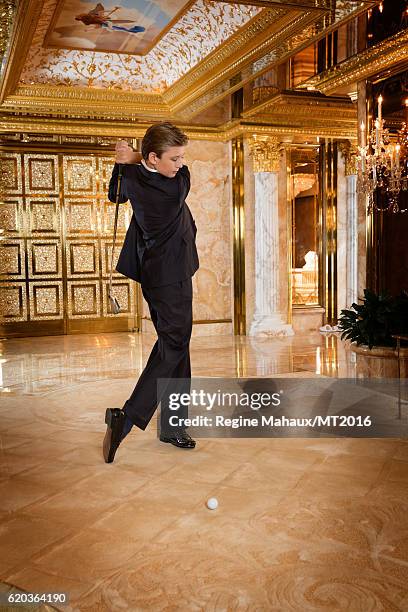 Barron Trump is photographed at Trump Tower on January 6, 2016 in New York City.