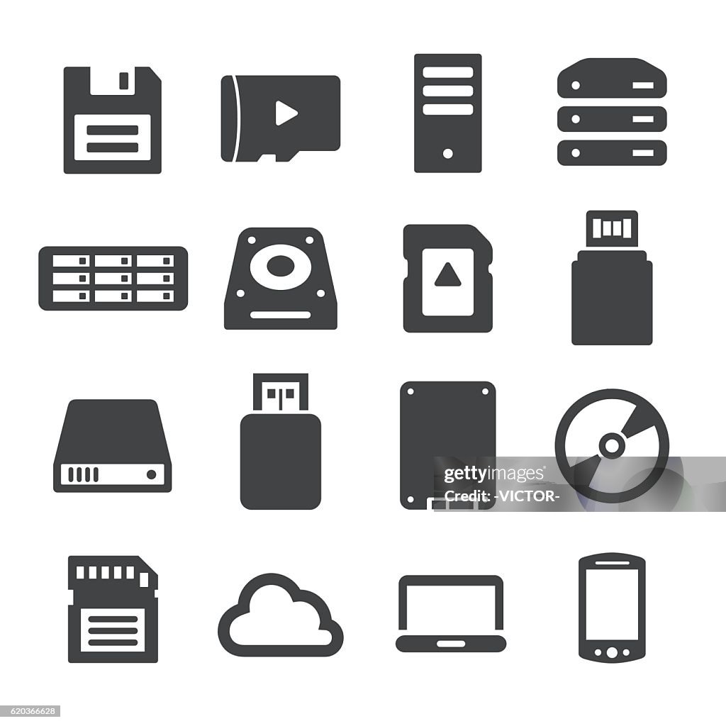 Storage and Memory Icons - Acme Series