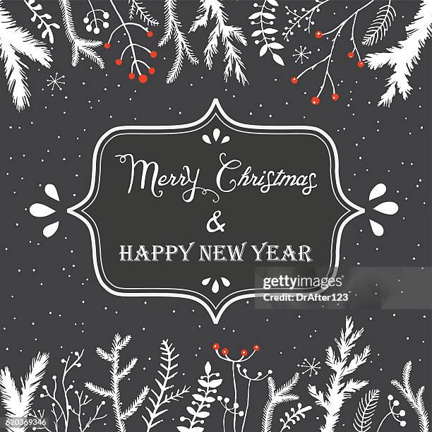christmas and new year background - text box vector stock illustrations
