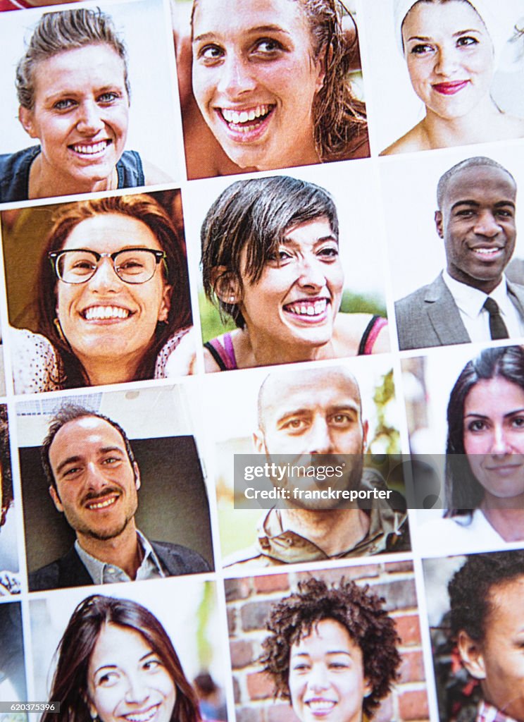 Mixed Races Representation Races Various Size Of Mixed Race Characters Collage High-Res Stock Photo ...