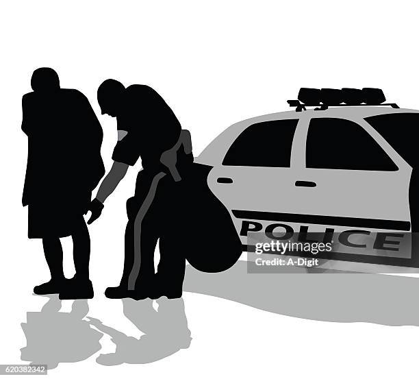 police searching civilian - civilian arrest stock illustrations