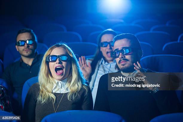 ver una película de miedo en el cine - when we were young and afraid opening night fotografías e imágenes de stock